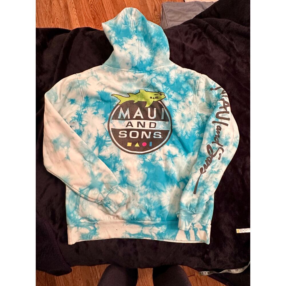 MAUI & SONS UNISEX TIE DYE LOGO HOODIE